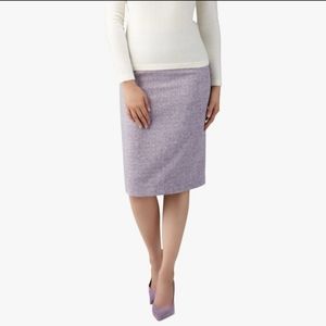 Pure Collection Wool Lilac Pencil Skirt